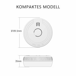 Rauchwarnmelder 6er Pack, mit Magnetklebe-Kit inkl. 5-Jahres Batterie, (FS1805M)