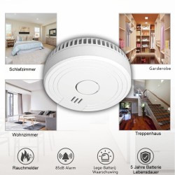 Rauchwarnmelder 6er Pack, mit Magnetklebe-Kit inkl. 5-Jahres Batterie, (FS1805M)