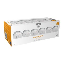 Rauchwarnmelder 6er Pack, mit Magnetklebe-Kit inkl. 5-Jahres Batterie, (FS1805M)